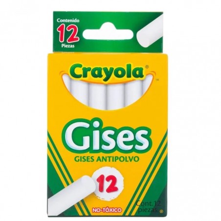 GIS COMPRIMIDO C/12 CRAYOLA 50-1402 BLANCO CAJA 49519