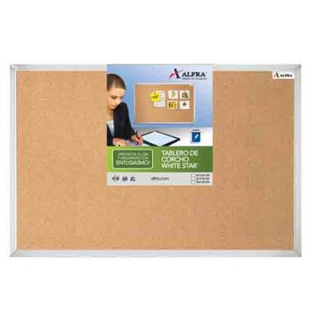 PIZARRON CORCHO ALFRA WHITE STAR 40X60 CMS 4800