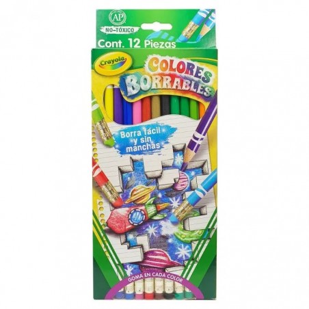 ESTUCHE C/12 COLORES CRAYOLA BORRABLES REDONDOS 16871
