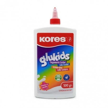 PEGAMENTO ESCOLAR BLANCO KORES 75620 GLUKIDS 500 GR. 89383
