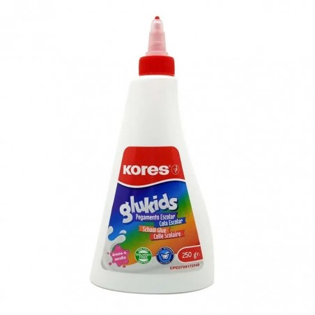 PEGAMENTO ESCOLAR BLANCO KORES GLUKIDS 250GR 89376