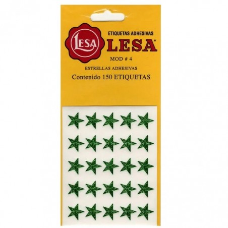 ETIQUETA ESTRELLA LESA VERDE No.4 BL/150 AUTOADHER. 57802