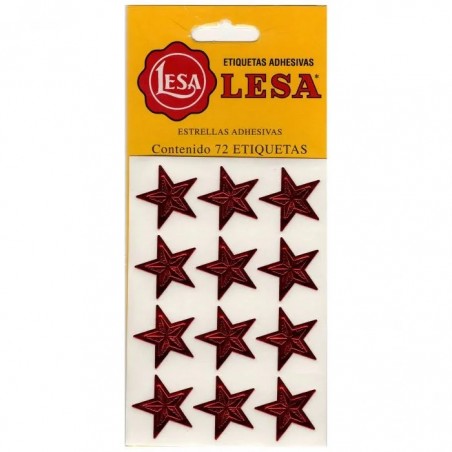 ETIQUETA MINI ESTRELLA LESA ROJA No.2 BL/336 AUTOADHER. 57849