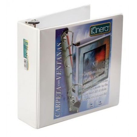CARPETA STD. KINERA 9301 3" C/VENTANA BLANCO 16960