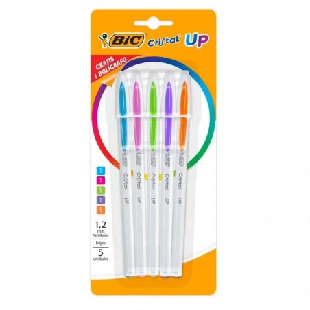 BOLIGRAFO CRSITAL UP 1.2M BIC ULTRASUAVE C/4+1 139163