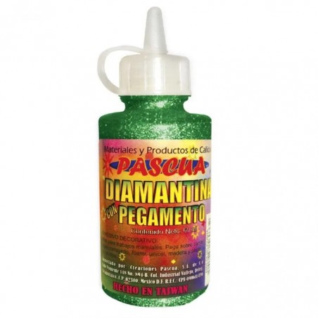 PEGAMENTO C/DIAMANTINA PASCUA FCO C/60ML. VDE BANDERA 29780