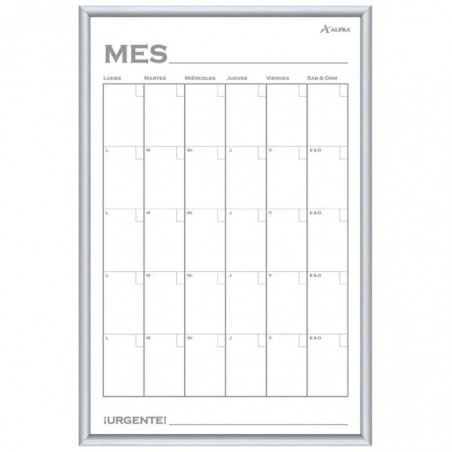 PLANEADOR AGENDA MENSUAL ALFRA 60X40CMS. METALICO 90486