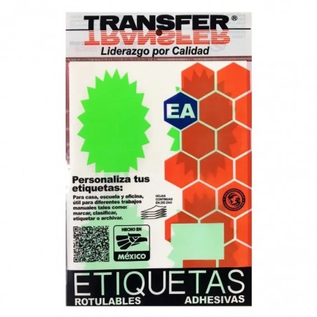 ETIQUETA FLOUREC.VERDE TRANSFER OFERTAS 64X102MM C/28 66683