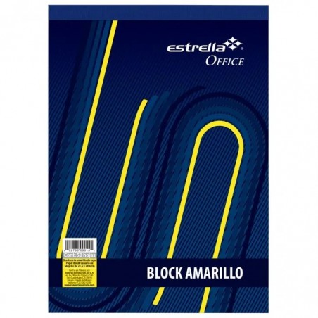 BLOCK AMARILLO PEGADO ESTRELLA 0015 RAYA CARTA 50 H 76718
