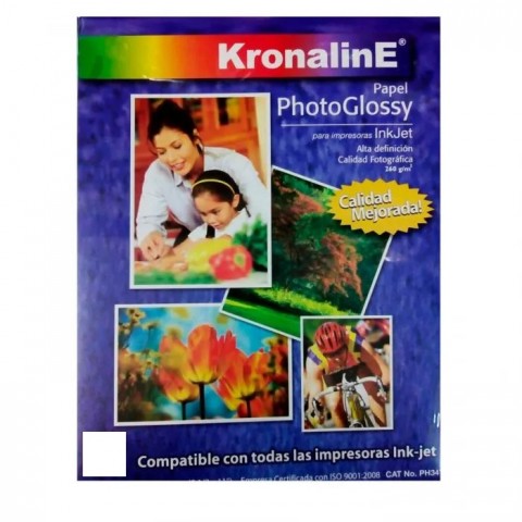 PAPEL FOTOGRAFICO 1 HOJA BRILLANTE CARTA 260 GMS 89606
