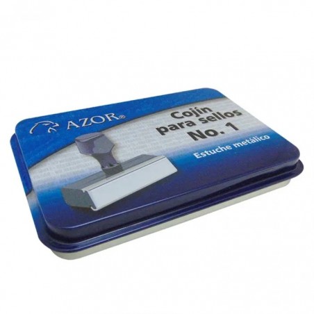 COJIN ENTINTADOR MEDIANO AZOR 1ST No. 1 METAL SIN TINTA 50509