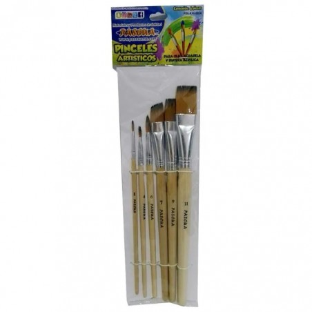PINCEL P/MANUALIDADES SINTETICO PASCUA PINKHAB04 C/6 54449