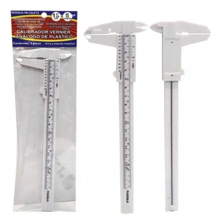 CALIBRADOR VERNIER PASCUA PLASTICO ESCOLAR 15CMS 17950