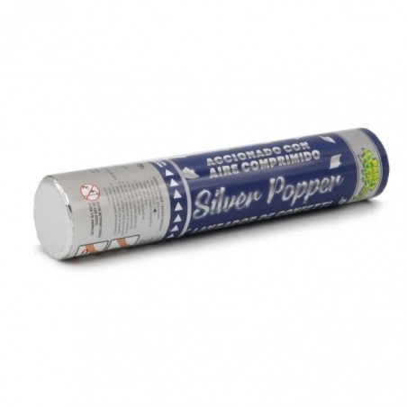 PARTY POPPER 20 CM ACCS2S SILVER DISPARADOR 18049