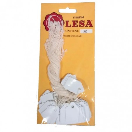 ETIQUETA COLGANTE LESA 101C 1.6X2.6CM C/50 01308