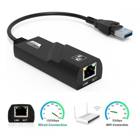 ADAPTADOR XMEDIA GIGABIT USB 3.0 ETHERNET PLUG AND PLAY