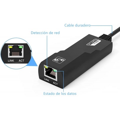 ADAPTADOR XMEDIA GIGABIT USB 3.0 ETHERNET PLUG AND PLAY