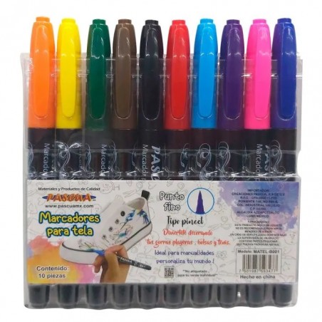 MARCADOR PARA TELA PASCUA MATEL- B001 EST C/10 ESTUCHE 84642
