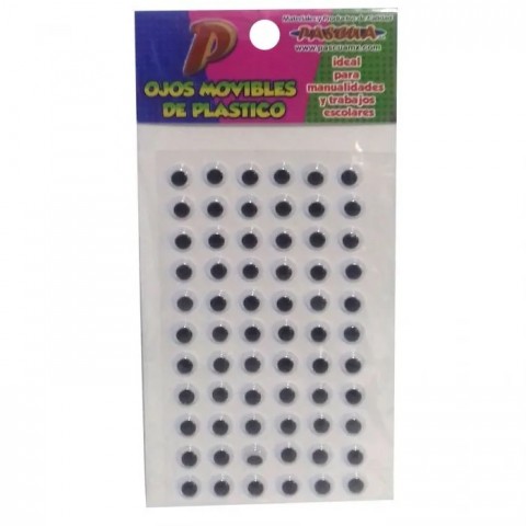 OJITOS MOVILES PASCUA OJO-MOV10-66 10MM BL/66 C/ADH 137870