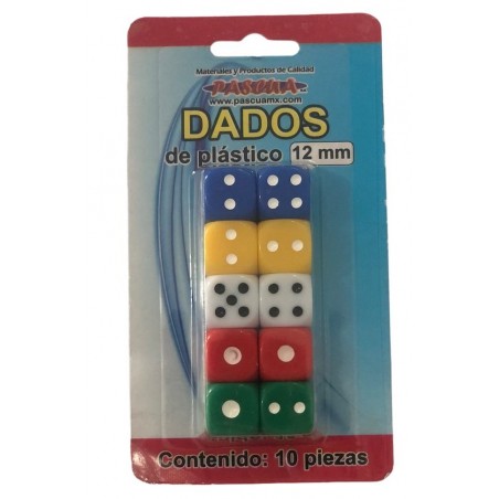 DADO DIDACTICO PLASTICO DAP-12010B 12 MM C/10 BL 16429