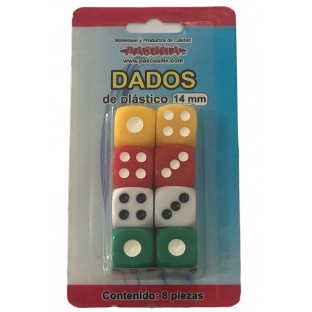 DADO DIDACTICO PLASTICO DAP-14008B 14 MM  C/8 BL 16430