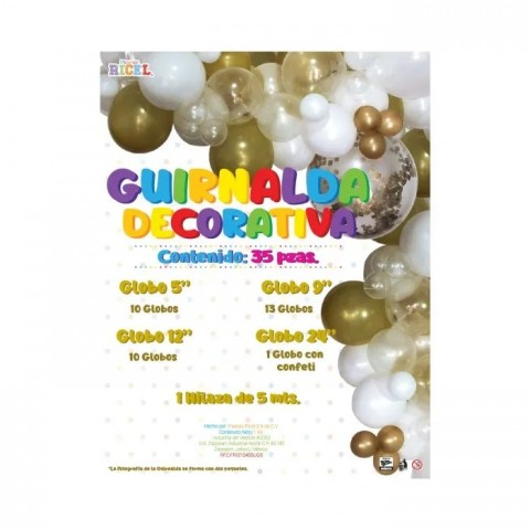 KIT GLOBO RICEL GIRNALDA ORO 148140