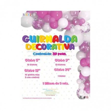 KIT GLOBO RICEL GIRNALDA ROSA 148137