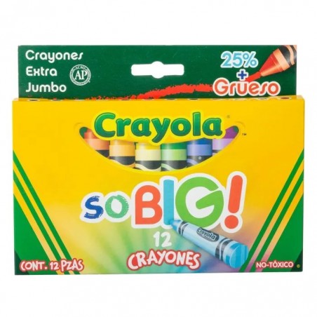 CRAYOLA C/12 CRAYOLA 52-1912 SO BIG EXTRA JUMBO CAJA 19761
