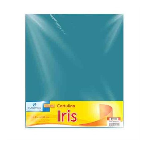 CARTULINA EUROMAC IRIS AZUL TURQUESA 50X65CMS