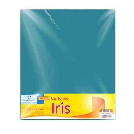 CARTULINA EUROMAC IRIS AZUL TURQUESA 50X65CMS