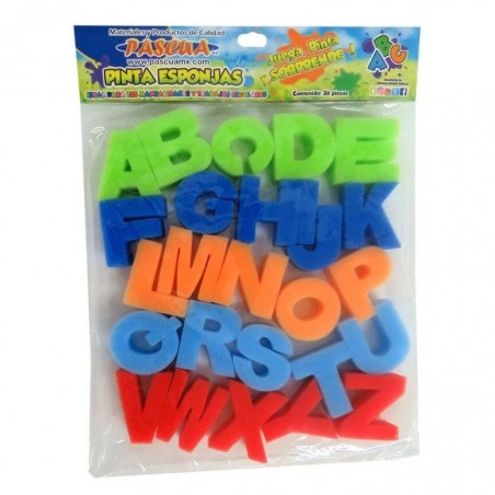 ESPONJA SELLO PASCUA ABC P/PINTAR BLSITER C/26PZA 133455