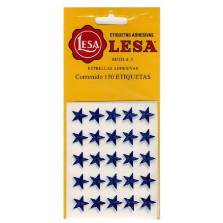 ETIQUETA ESTRELLA LESA No. 4 COLORES BL/150 AZUL 57802