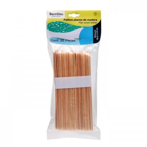 BOLSA PALITOS MADERA PLANOS 14X1.8CM BARRILITO PM1418 C/60P 113483