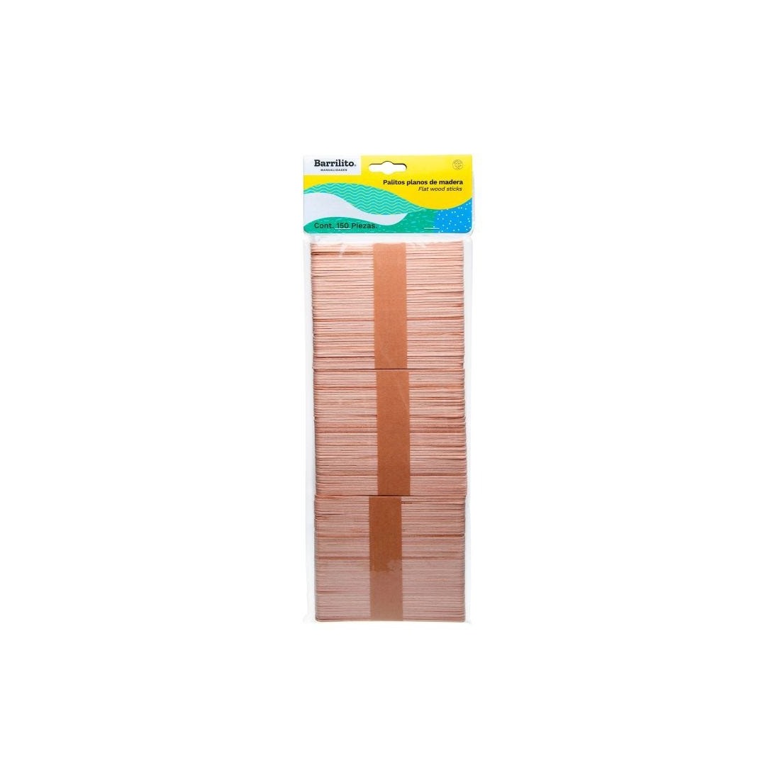 BOLSA DE PALITOS DE MADERA PLANOS W001 8MM X 11CM NATRUAL 109550