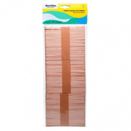 BOLSA DE PALITOS DE MADERA PLANOS W001 8MM X 11CM NATRUAL 109550