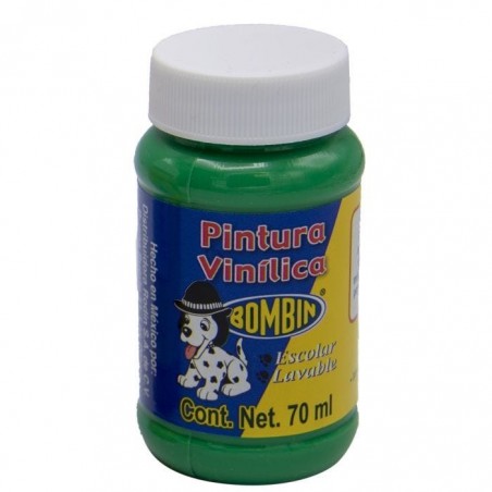 PINTURA VINILICA BOMBIN LAVABLE 70 ML. VERDE 136002