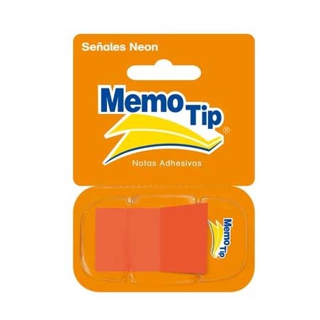 BANDERITAS JANEL SEÑALES MEMOTIP NARANJA C/DESP PET 23X45MM