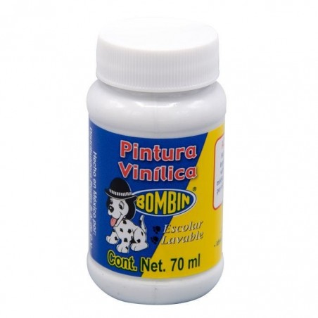 PINTURA VINILICA BOMBIN LAVABLE 70 ML. BLANCO 136002