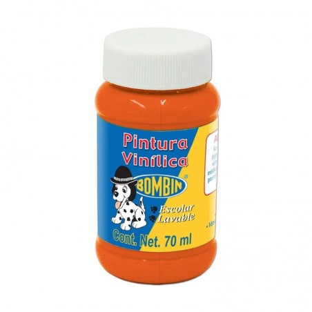 PINTURA VINILICA BOMBIN LAVABLE  70 ML. NARANJA 136002