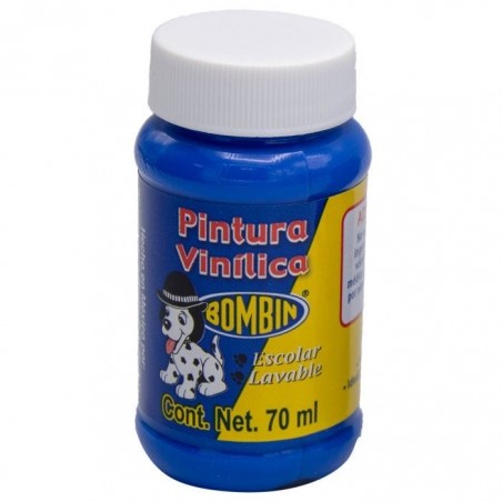 PINTURA VINILICA BOMBIN LAVABLE  70 ML. AZUL 136002