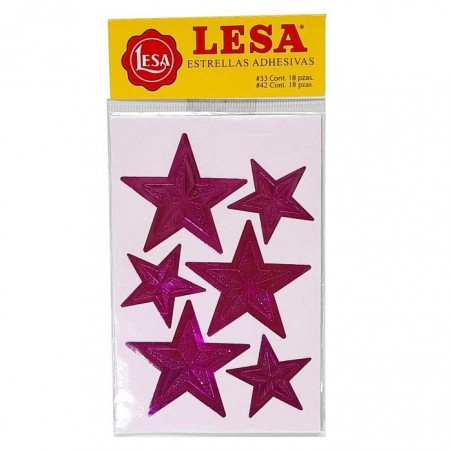 ETIQUETA ESTRELLA LESA No. 33 Y 42 MM BL/36  ROJO 57887