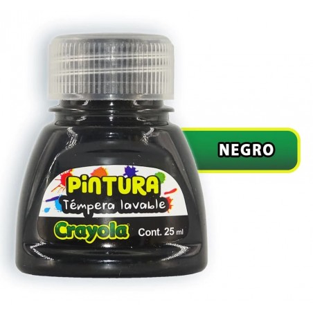 PINTURA TEMPERA CRAYOLA 54-2513 NEGRO 25 ML 88876