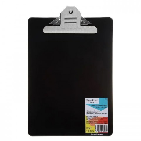 TABLA AGARRAPAPEL CARTA BARRILITO PLASTICA COLORES 11830