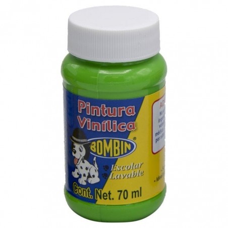 PINTURA VINILICA BOMBIN LAVABLE 70 ML. VERDE AMARILLE 136002