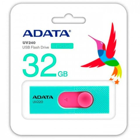 MEMORIA USB ADATA UV220 32 GB TURQUESA/ROSA