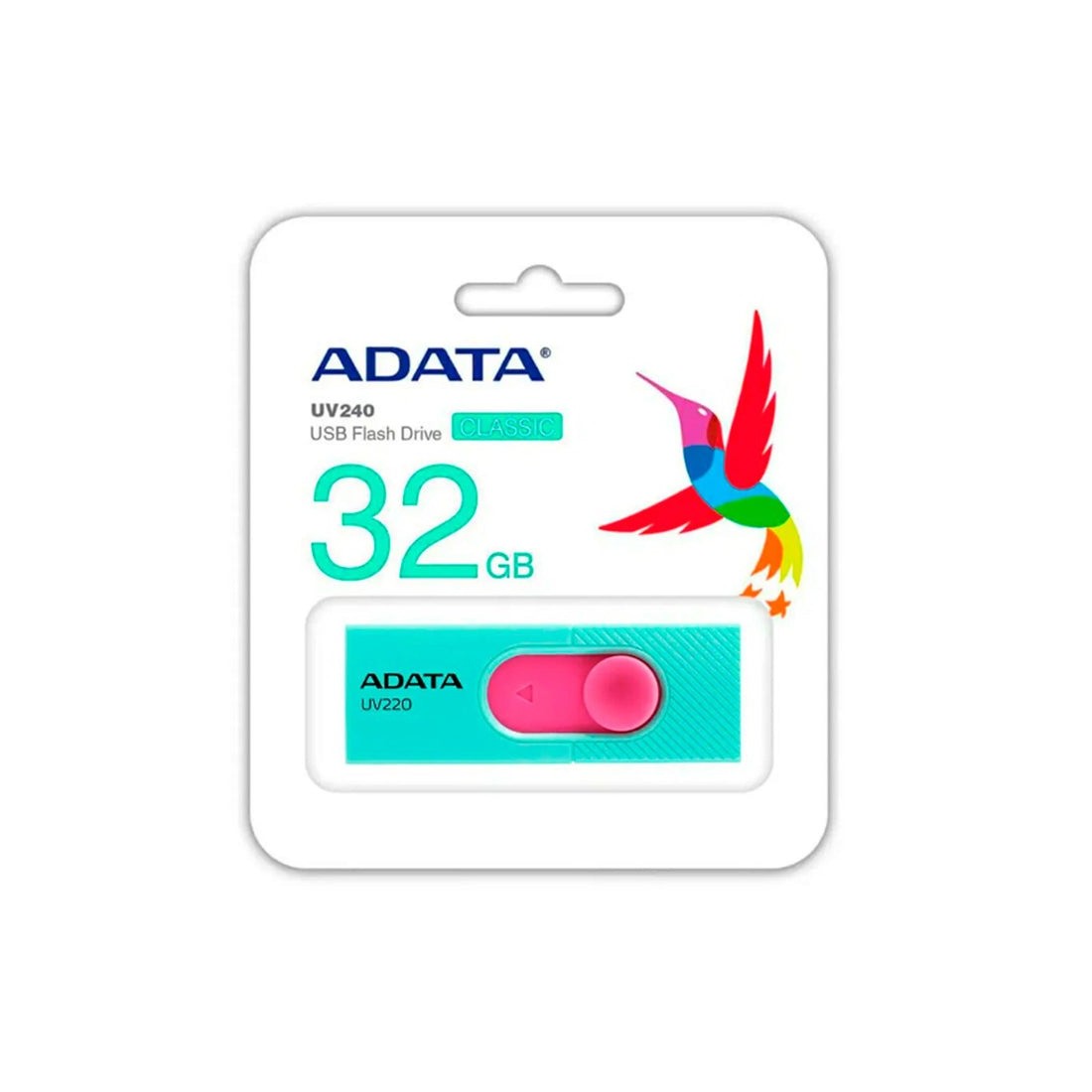 MEMORIA USB ADATA UV220 32 GB TURQUESA/ROSA