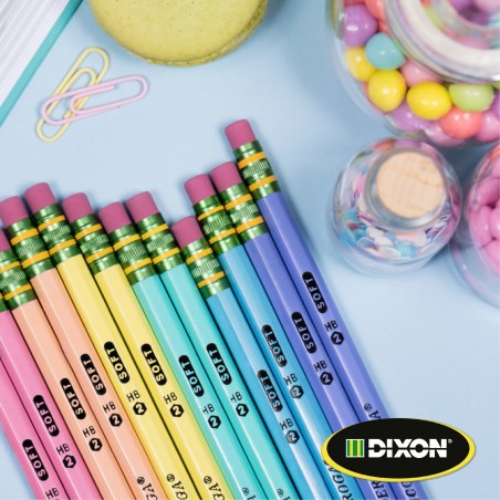 LAPIZ DE GRAFITO 1 PIEZA TICONDEROGA No.2 HEX.PASTEL 55745  134044
