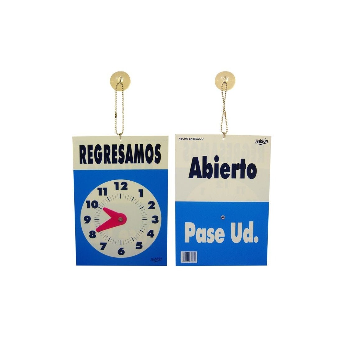 SEÑAL REGRESAMOS- RELOJ SABLON 7960 COLGANTE C/CHUPON 96207