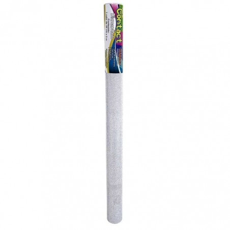 ADHESIVO CONTACT DIAMAN PASCUA 45X2 MTS PLATA ROLLO 194319