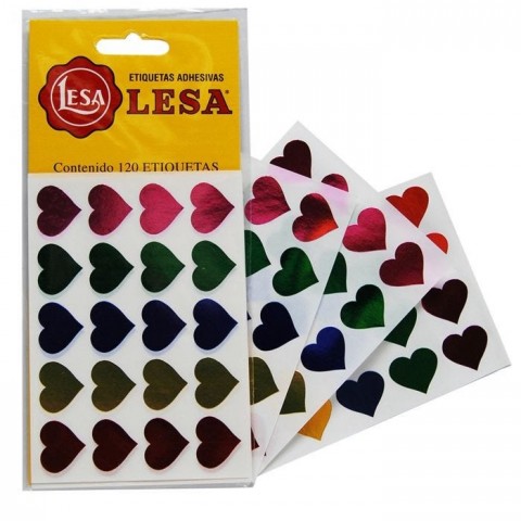 ETIQUETA CORAZONES LESA 6-520 BL/120 57873